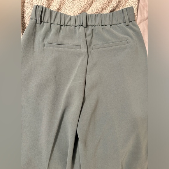 Women's Sage Green Tailored Pants - Picture 6 of 7
